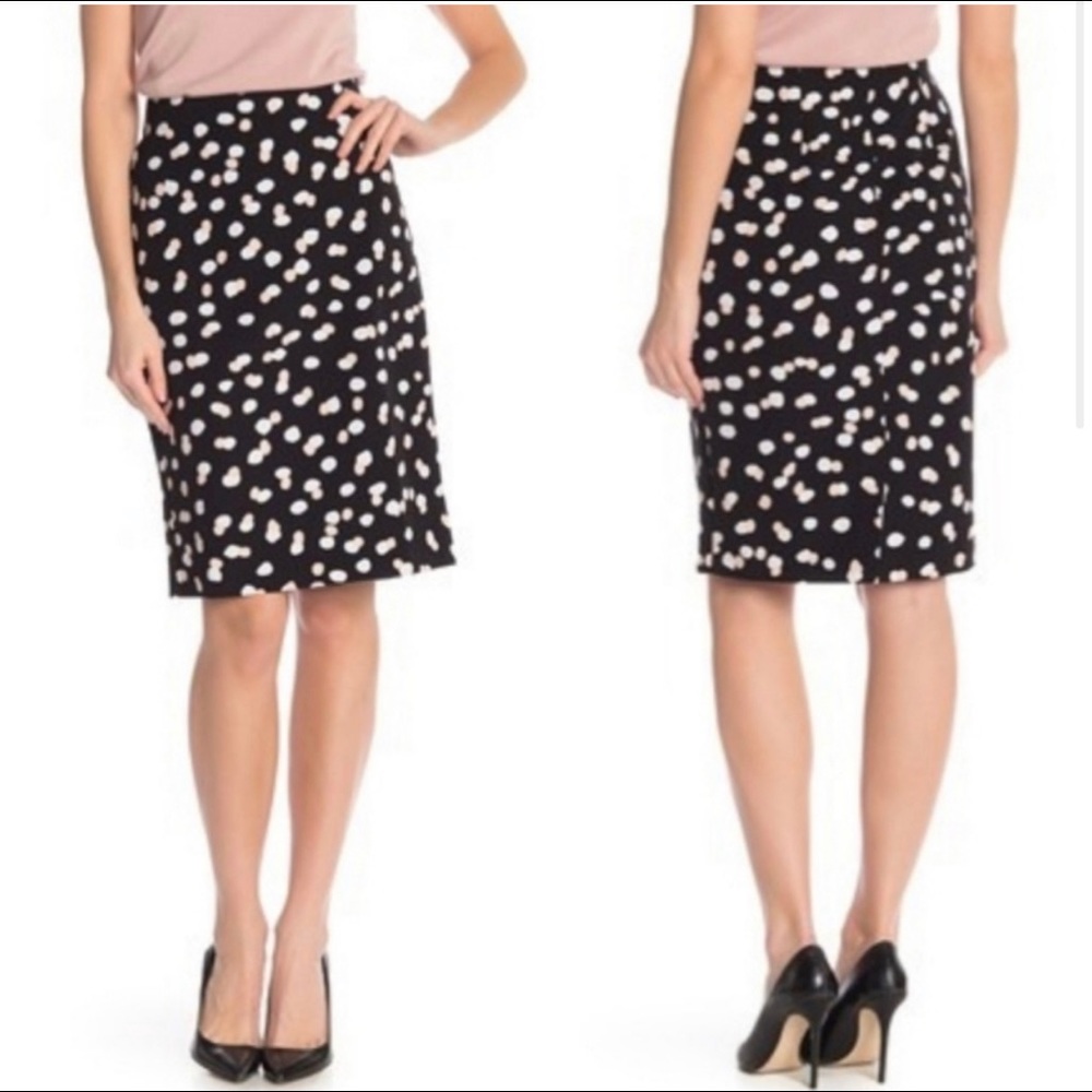 Philosophy Black and Pink Polka Dot Pencil Skirt SZ-6